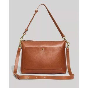 Madewell Womens $158 Transport Shoulder Crossbody Bag English Saddle NC275 D3
